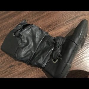 black knee high boots